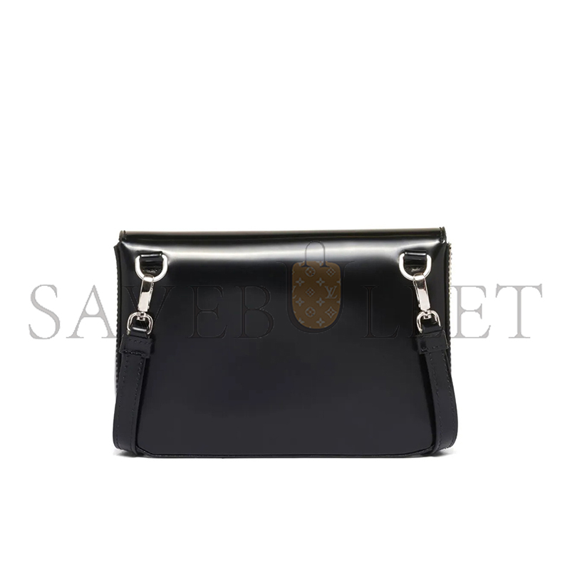 Pra*a logo-stamp brushed leather bag 2vd061 (18*12.5*2.5cm)